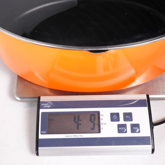 Rachel Ray Dutch Oven Nonstick Porcelain Cookware Oval Pasta Pot 8 QT Orange Lid - Picture 14 of 14